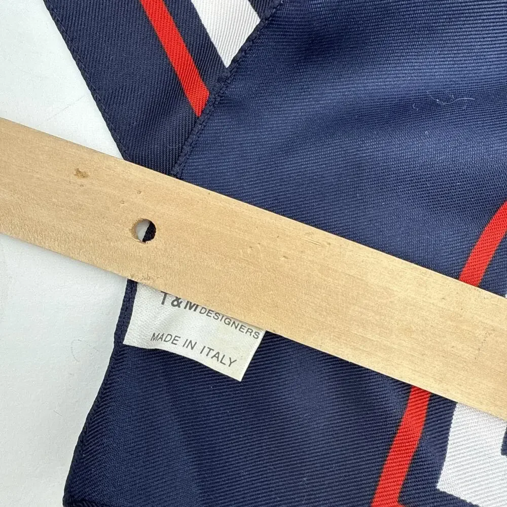 Presidents Signatures Bicentennial Patriot Scarf Red White Blue Italy 10